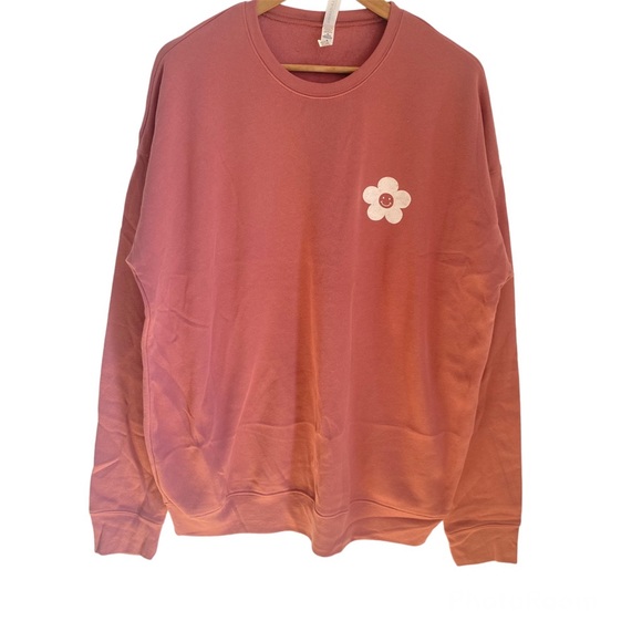 Bella + Canvas Fleece Collection GOOD VIBES Crewneck Sweatshirt Sweater - Picture 1 of 6